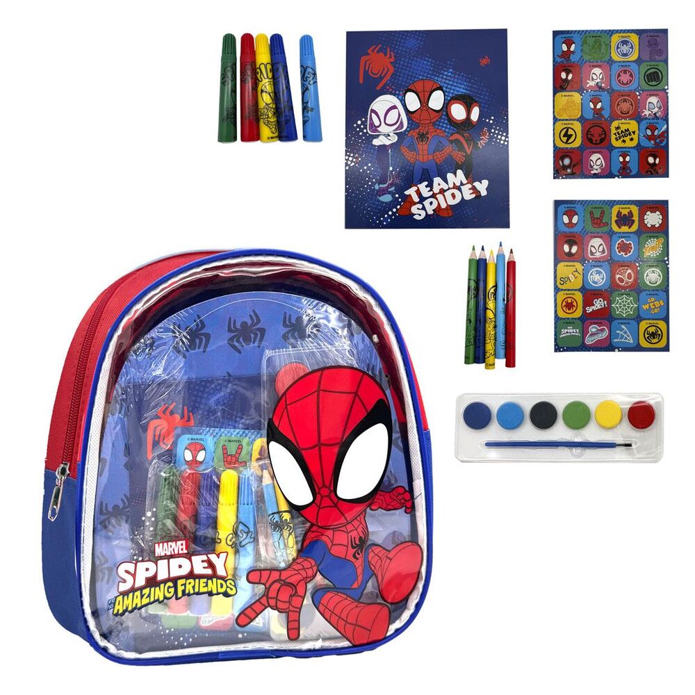 Set papeleria mochila Spidey and His Amazing Friends Marvel Frikytopia