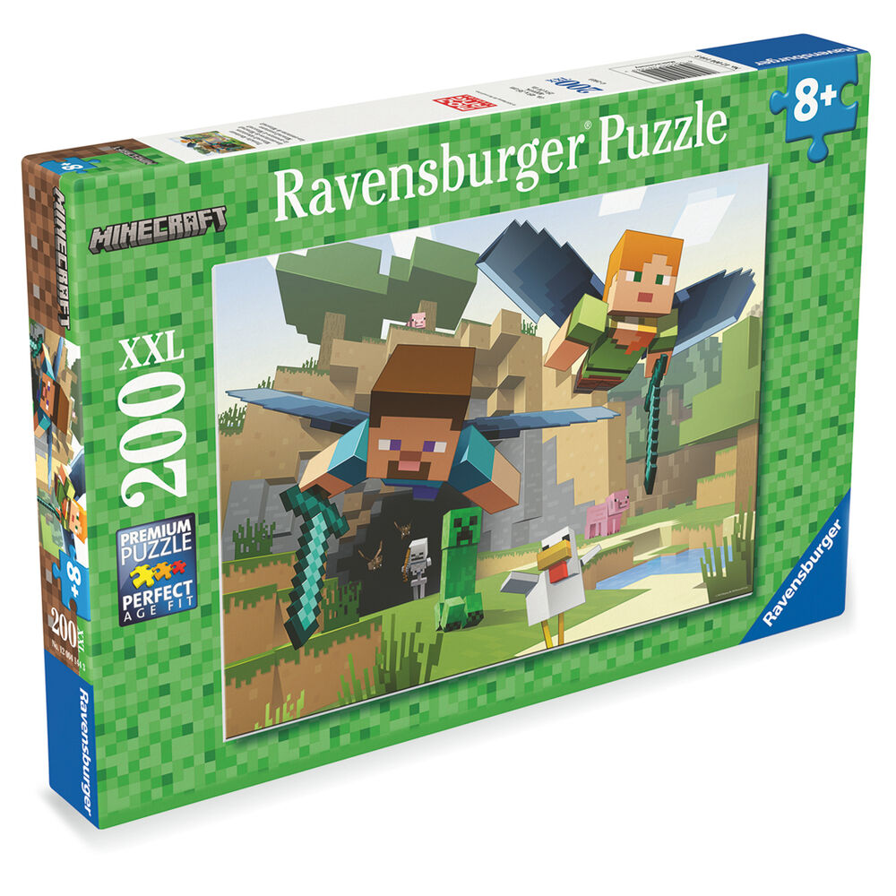 Minecraft Puzzle para niños XXL Animal Adventures (200 piezas) Frikytopia