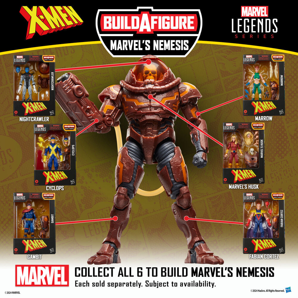Figura Hasbro Marvel Legends Series Build a Figure Marvels Nemesis x - Men Nightcrawler