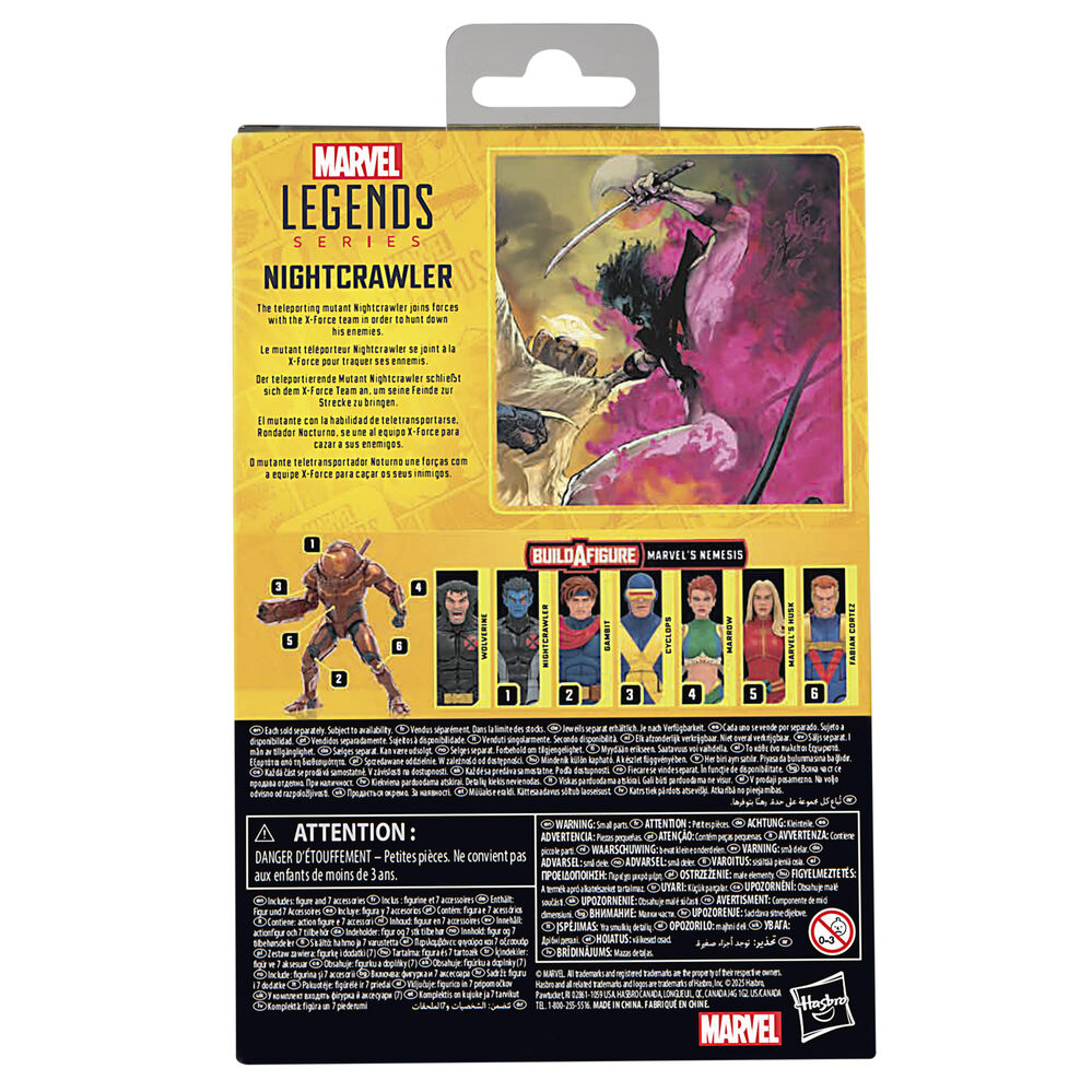 Figura Hasbro Marvel Legends Series Build a Figure Marvels Nemesis x - Men Nightcrawler