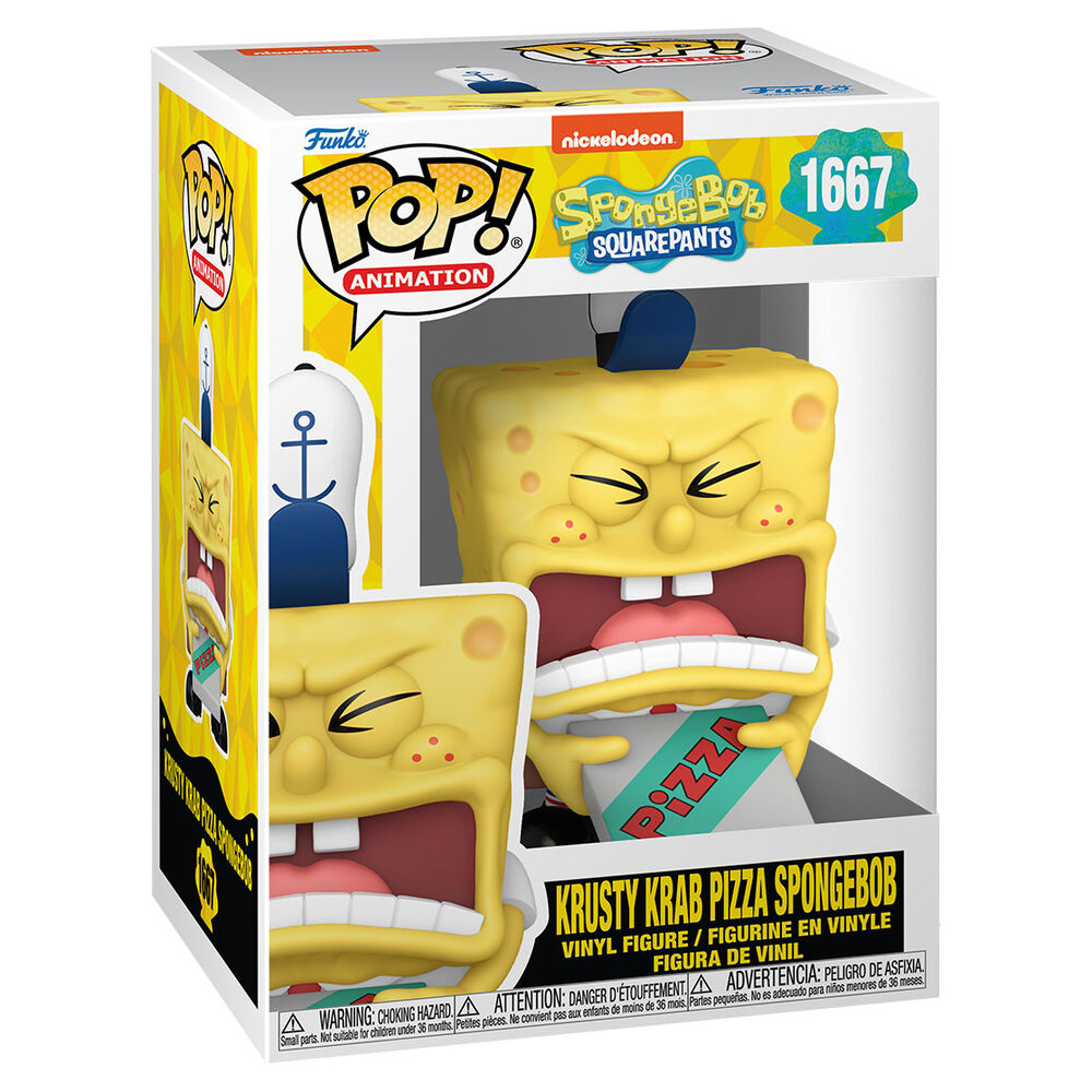 Bob Esponja 25th Anniversary POP! Vinyl Figura SB w/Pizza 9 cm Frikytopia