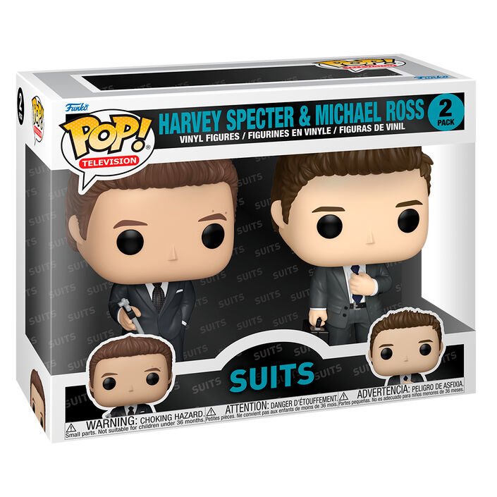 Blister 2 figuras POP Suits Harvey Specter & Michael Ross Frikytopia