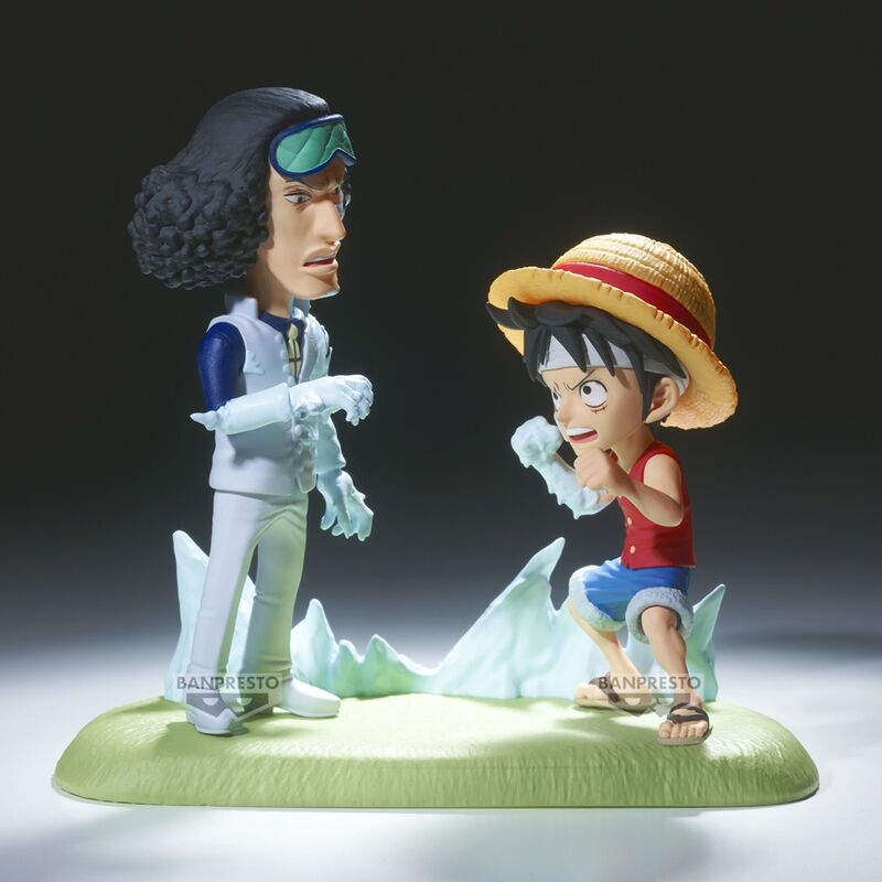 Figura Monkey D. Luffy Vs Kuzan World Collectable Figure Log Stories One Piece 9 cm