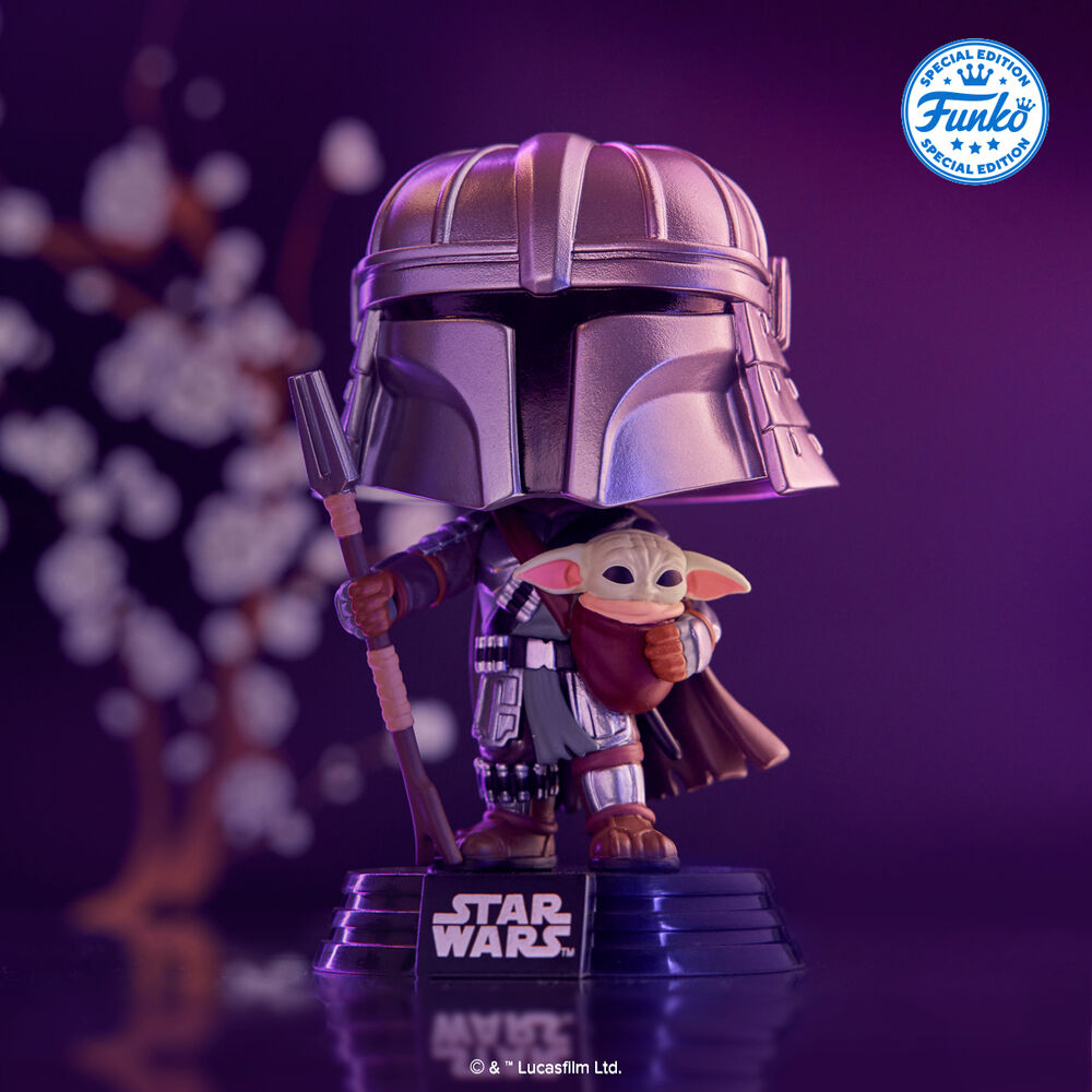 Figura POP Star Wars Impressions Mandalorian With Grogu Exclusive