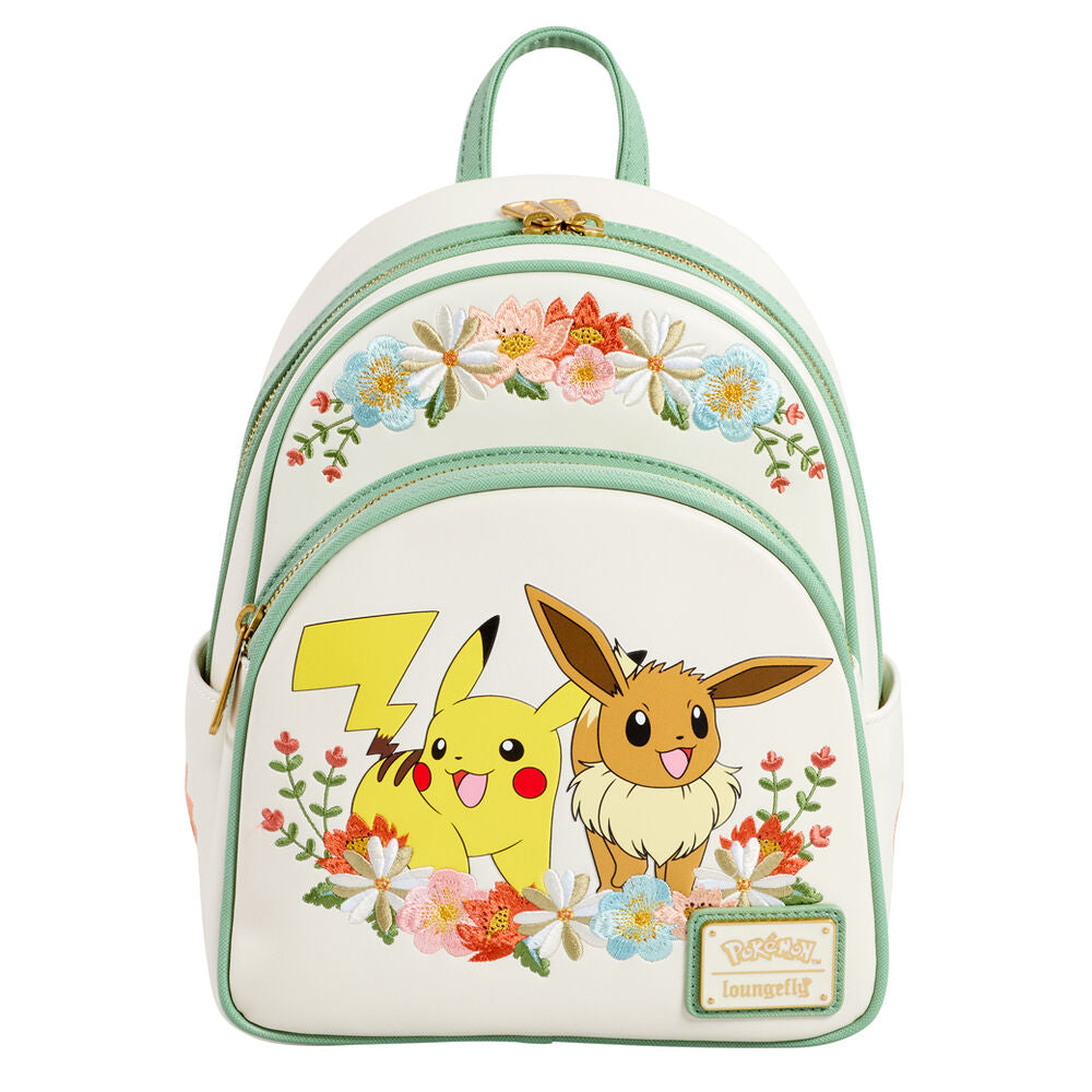 Mochila Pikachu & Eevee Floral Pokemon Loungefly Frikytopia