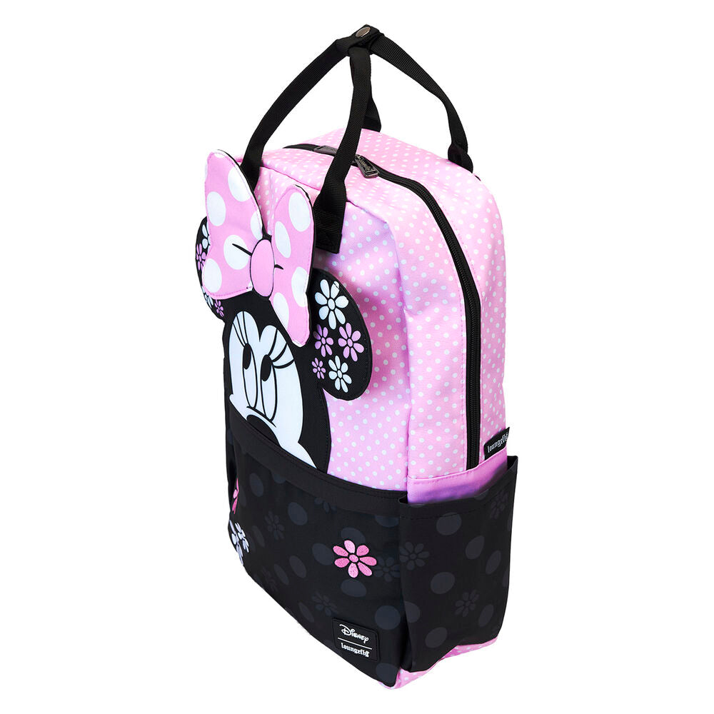 Mochila Nylon Floral Rock The Dots Minnie Disney Loungefly
