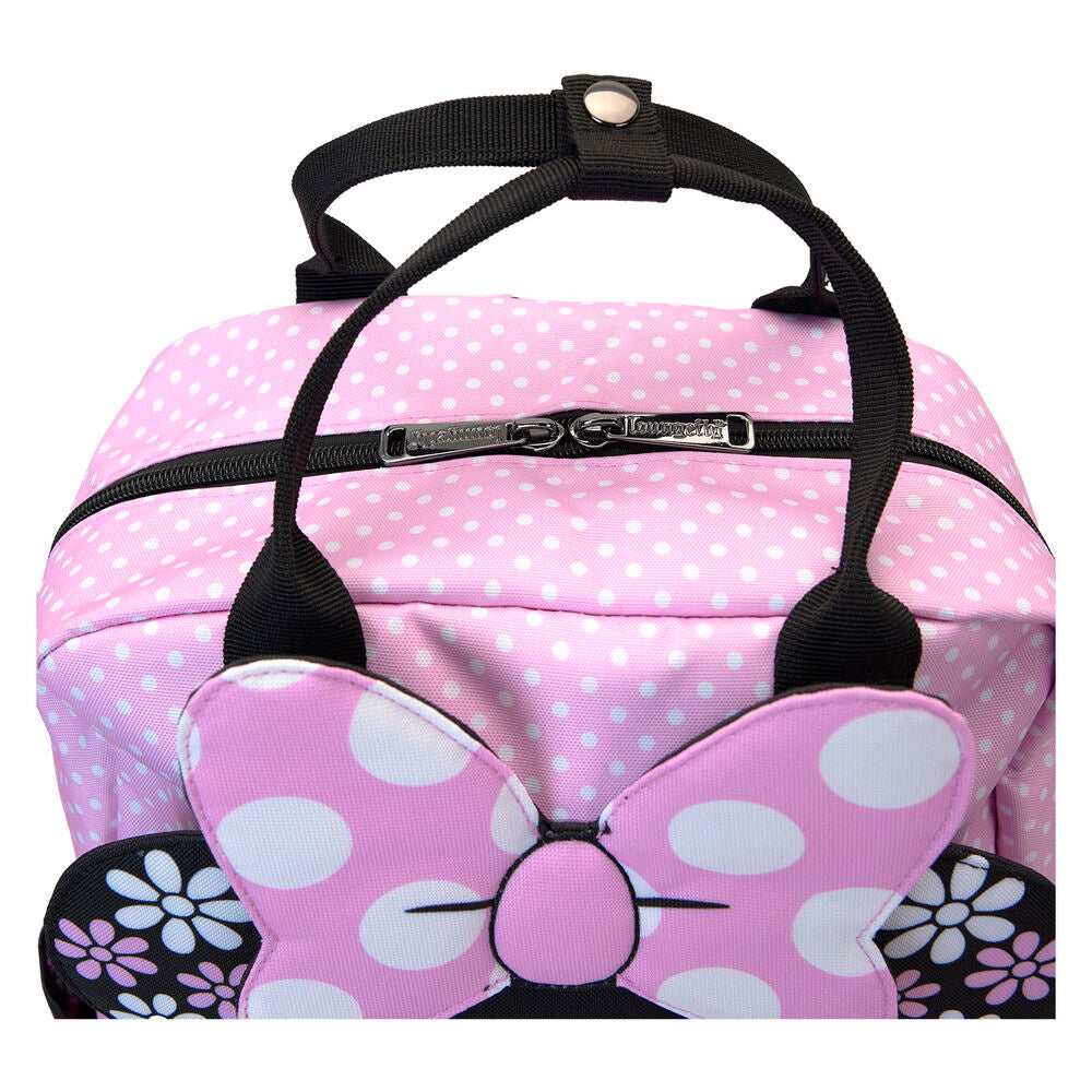 Mochila Nylon Floral Rock The Dots Minnie Disney Loungefly