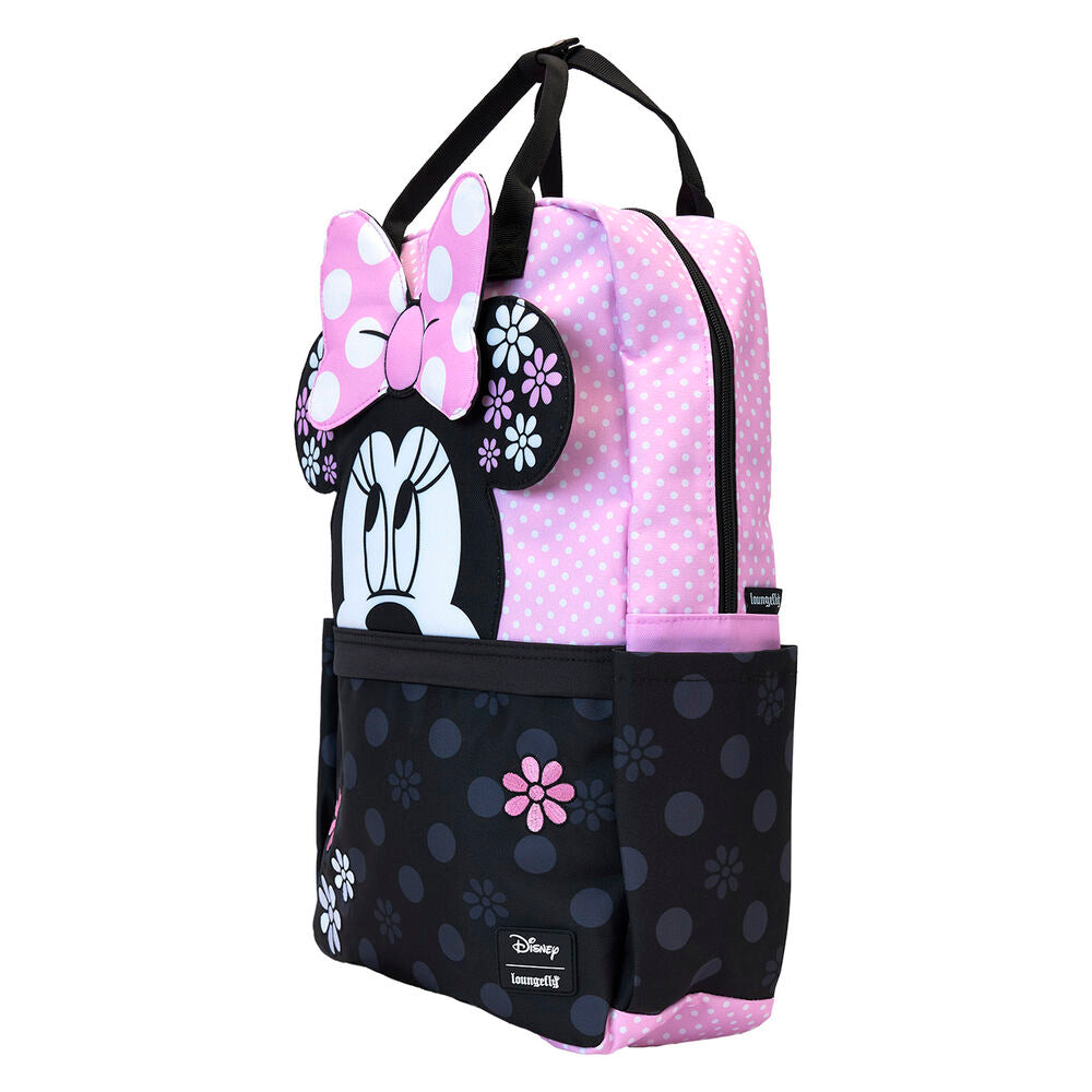 Mochila Nylon Floral Rock The Dots Minnie Disney Loungefly