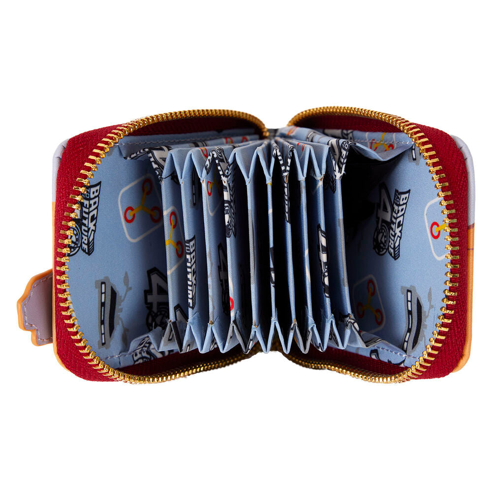 Tarjetero 40th Anniversary Delorean Accordion Regreso al Futuro Loungefly