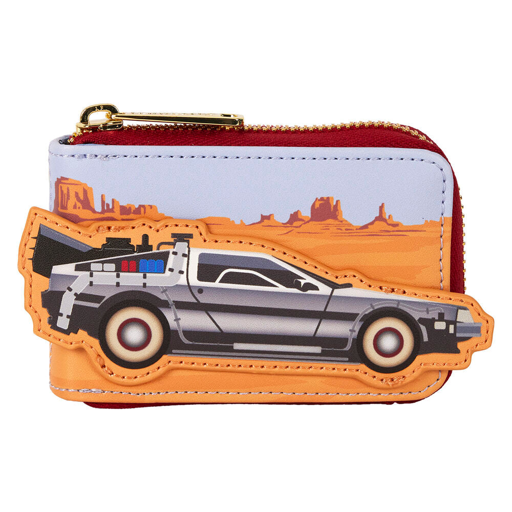 Tarjetero 40th Anniversary Delorean Accordion Regreso al Futuro Loungefly Frikytopia