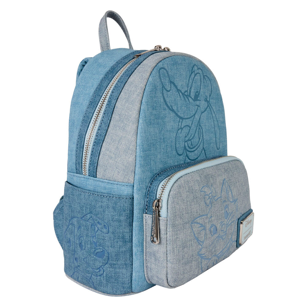 Disney By Loungefly Mochila Mini Faux Denim Dogs & Cats