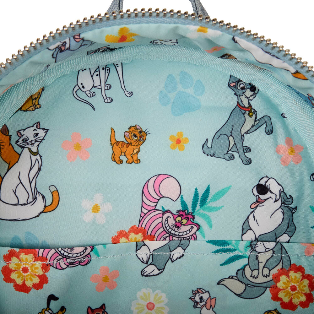 Disney By Loungefly Mochila Mini Faux Denim Dogs & Cats