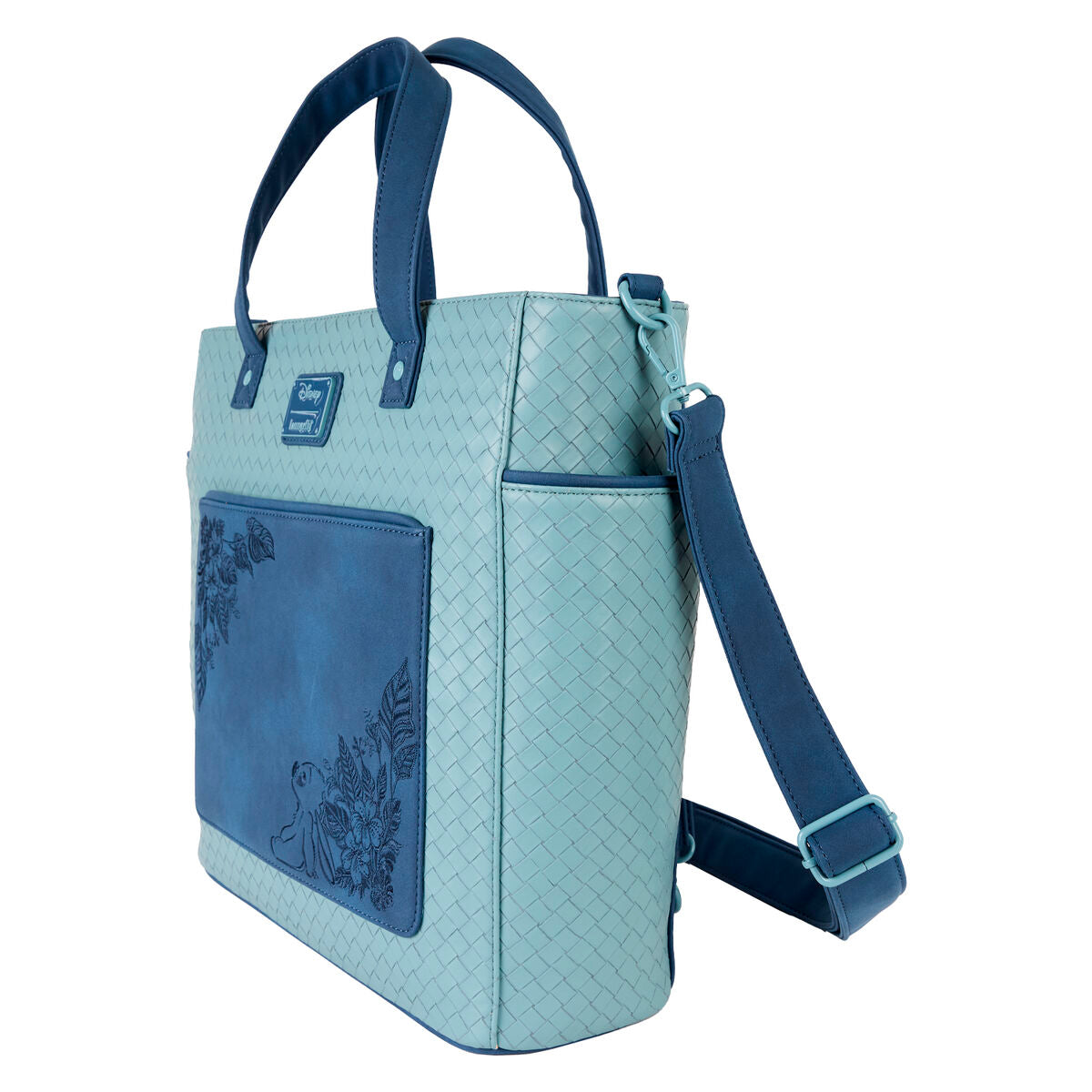 Disney By Loungefly Bolsa Canvas Convertible Stitch Embroidered