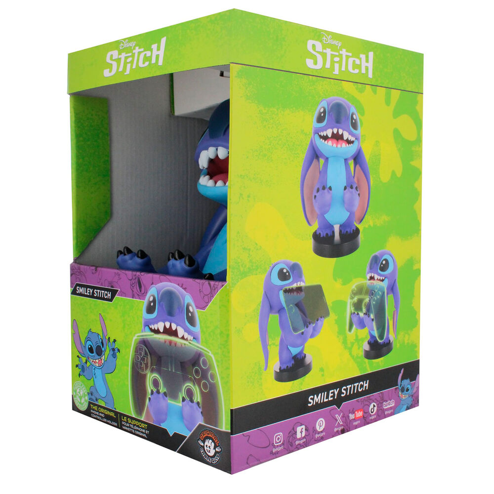 Cable Guy Soporte Sujecion Smiley Stitch Disney 20 cm