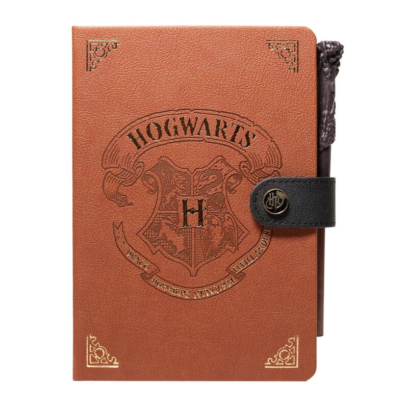 Cuaderno A5 premium + boligrafo varita Hogwarts Harry Potter Frikytopia