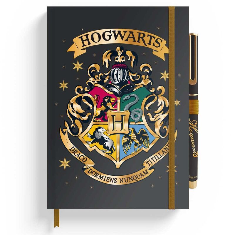 Cuaderno A5 premium + boligrafo Hogwarts Harry Potter Frikytopia