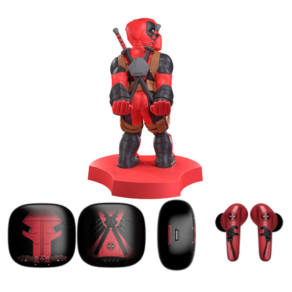 Marvel Mini-Soporte Holdems & Auriculares inalámbricos Deadpool & TWS Buds Pro 10 cm