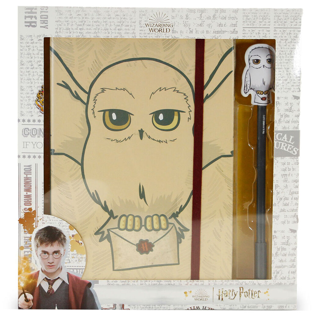 Set Diario Boligrafo Hedwig Harry Potter Frikytopia