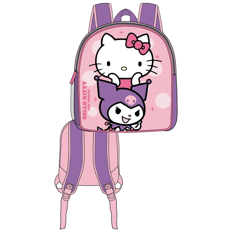 Mochila 3D Kuromi & Hello Kitty 30 cm Frikytopia