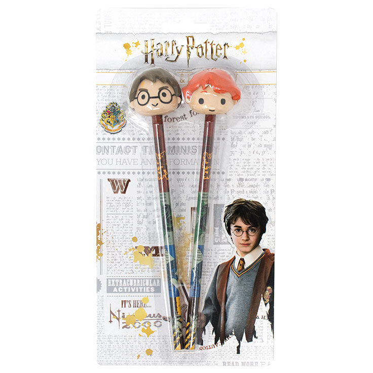 Blister 2 Lapices con Goma 3D Harry Potter