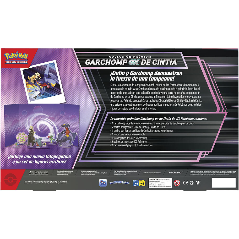 Blister Juego Cartas Coleccionables Garchomp Ex de Cintia Juntos de Aventuras Pokemon Español