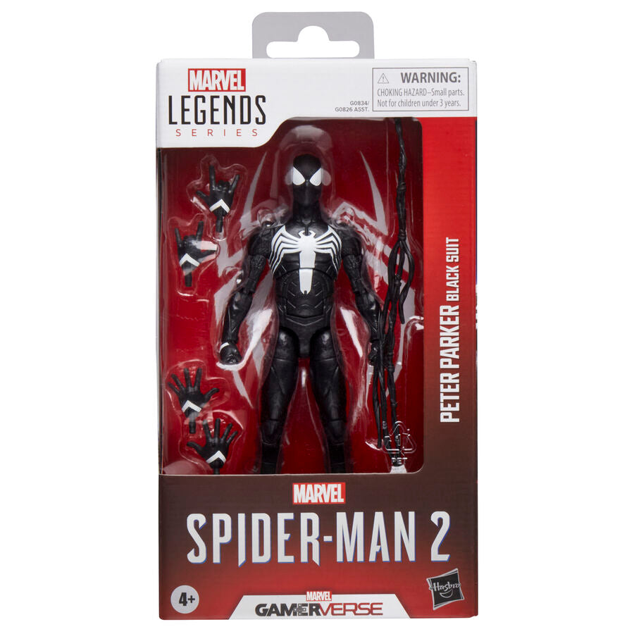 Figura Peter Parker Black Suit Spider-Man 2 Marvel Legends 15 cm