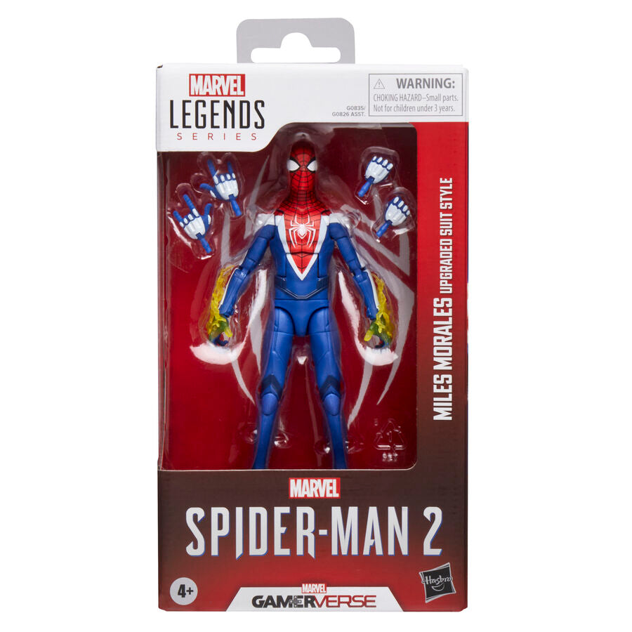 Figura hasbro marvel legends series spider - man 2 miles morales (upgraded suit style)
