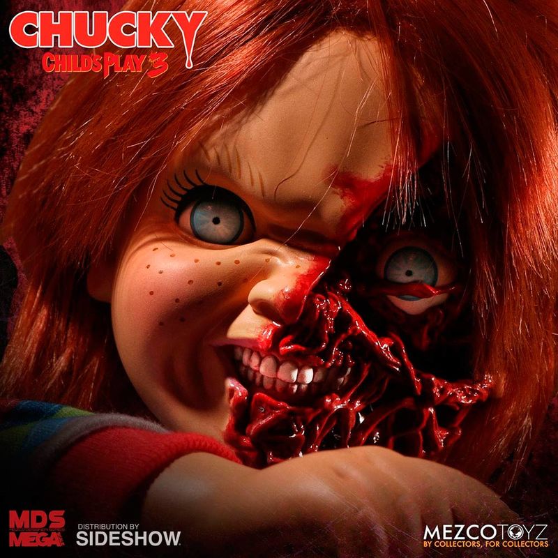 Figura Chucky el Muñeco Diabolico 3 Cara Pizza Parlante 38 cm Ingles