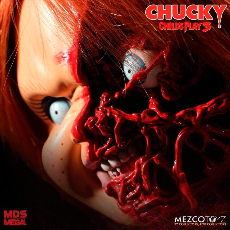 Figura Chucky el Muñeco Diabolico 3 Cara Pizza Parlante 38 cm Ingles