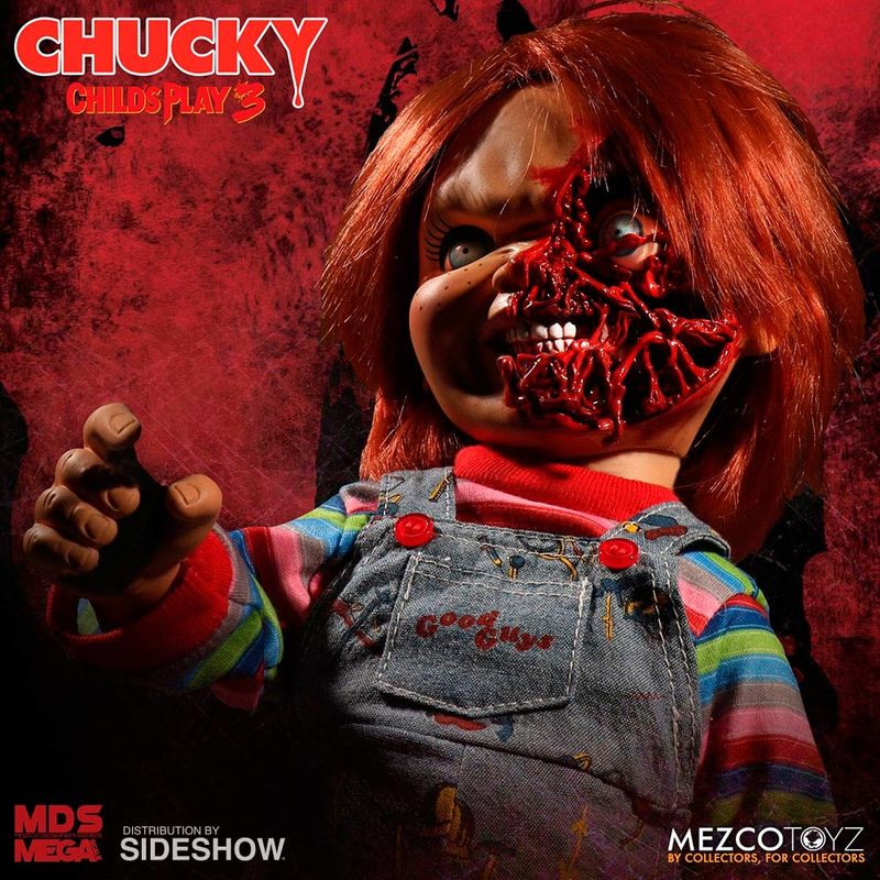 Figura Chucky el Muñeco Diabolico 3 Cara Pizza Parlante 38 cm Ingles