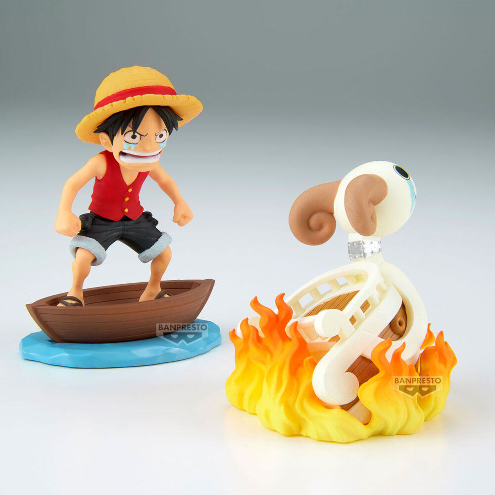 Figura Banpresto One Piece World Collectable Figure Log Stories Monkey.d.luffy & Going Merry 8 cm