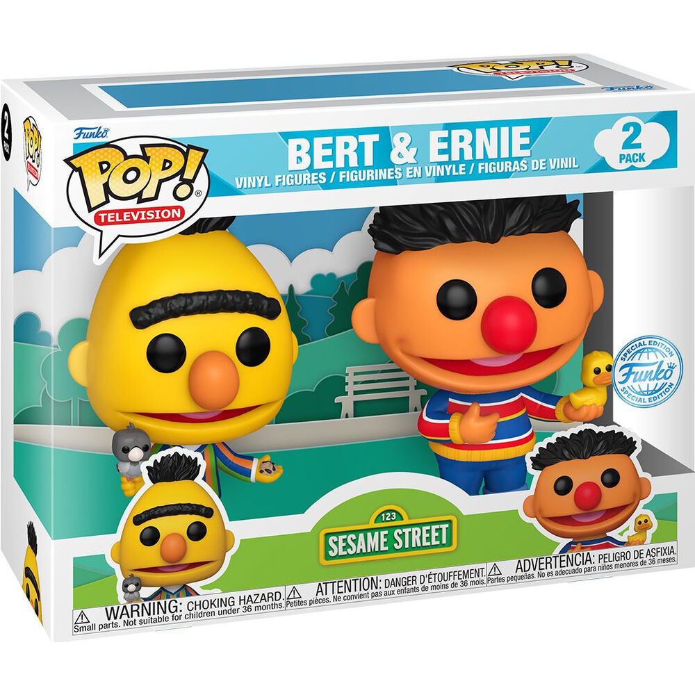 Blister 2 Figuras POP Barrio Sesamo Epi y Blas Exclusive