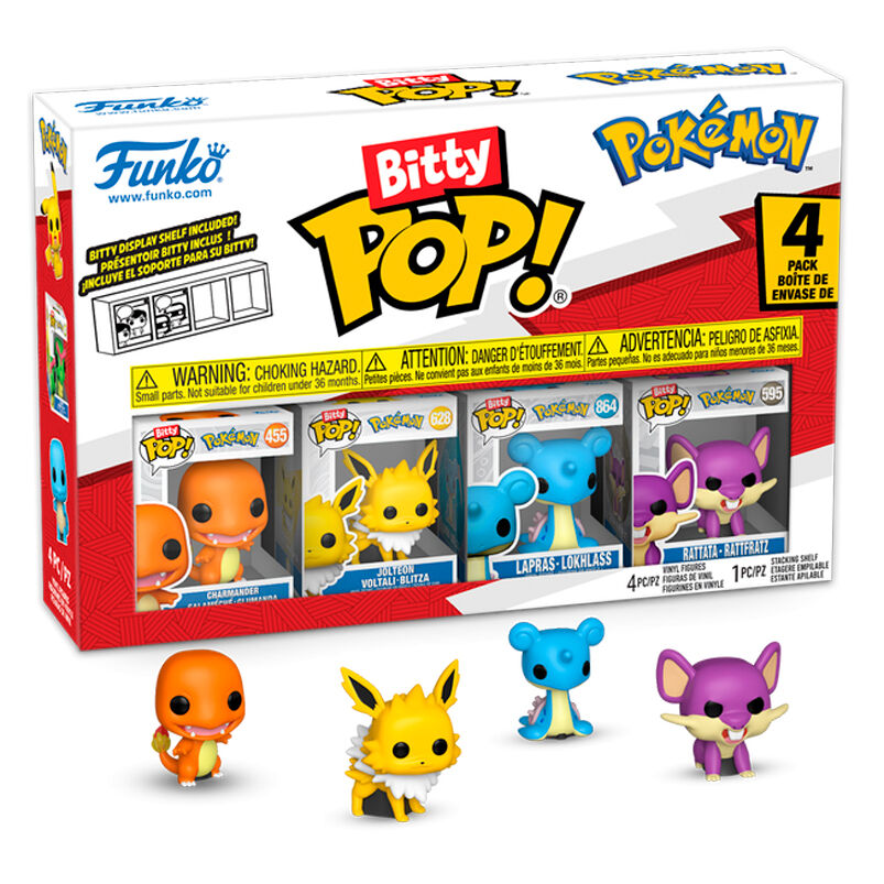 Blister 4 figuras Bitty POP Pokemon Charmander Frikytopia