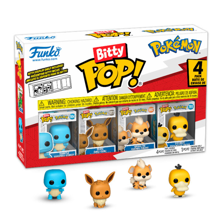 Blister 4 Figuras Bitty POP Pokemon Squirtle