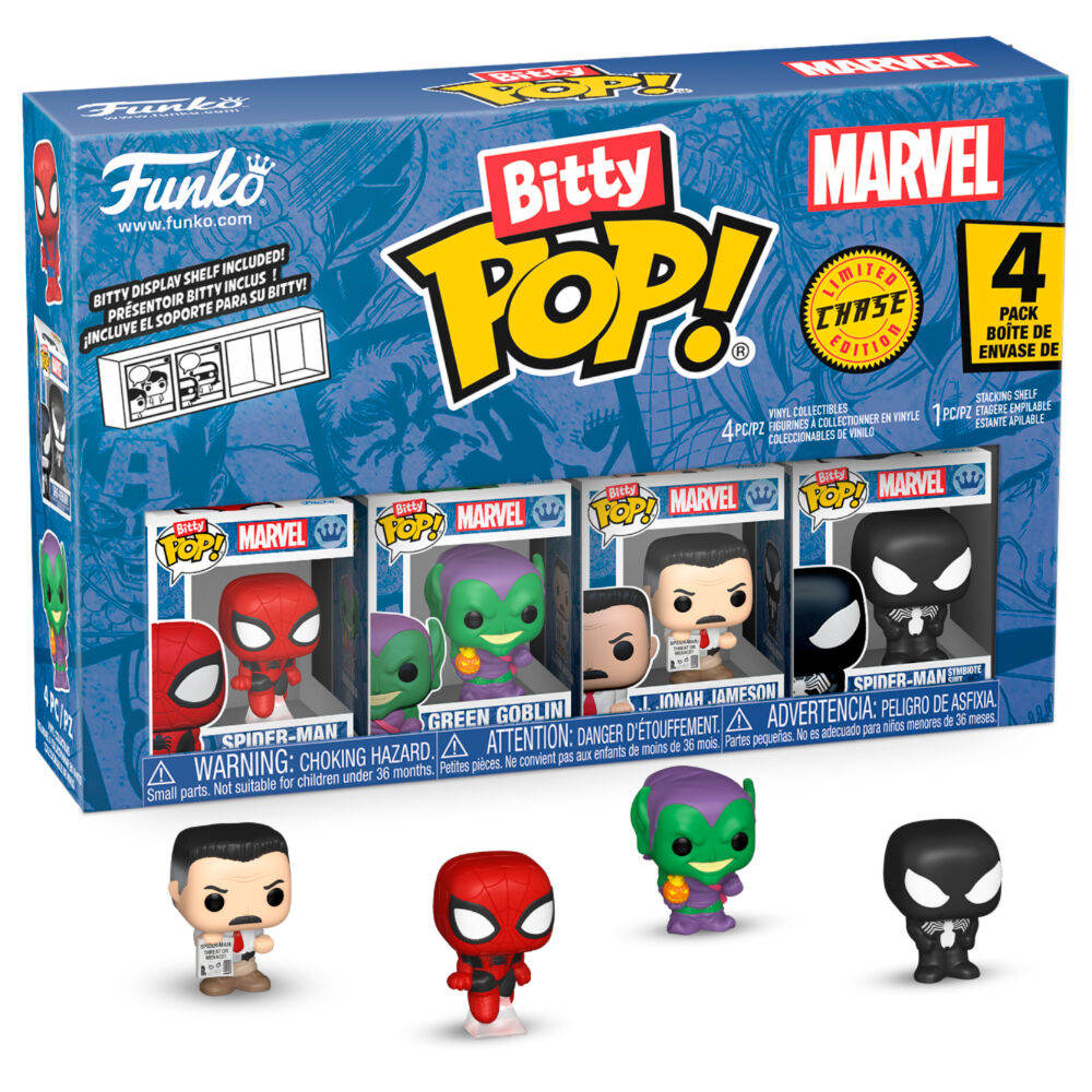 Funko Pop! Spider-Man Pack de 4 Figuras Bitty Vinyl Series 1 — MARVEL