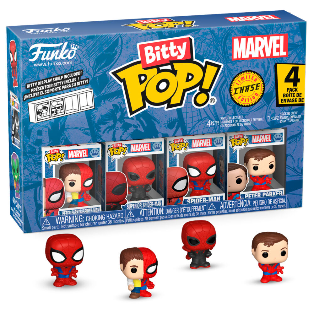 Funko Pop! Spider-Man Pack de 4 Figuras Bitty Vinyl Series 4 — MARVEL