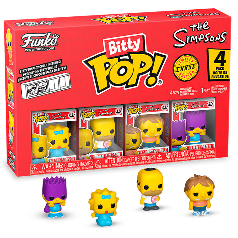 Los Simpson Pack de 4 Figuras Bitty POP! Vinyl Series 3 2 cm