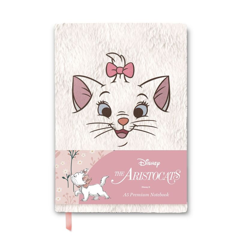 Cuaderno A5 premium felpa Marie Los Aristogatos Disney Frikytopia