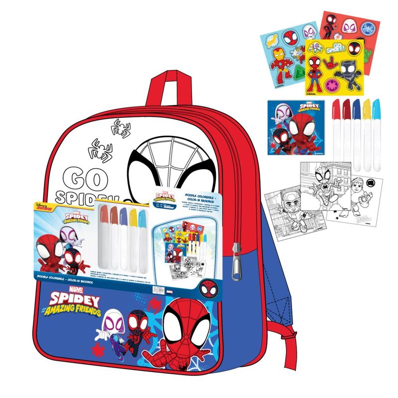 Set mochila Diy Spidey Amazing Friends Marvel Frikytopia