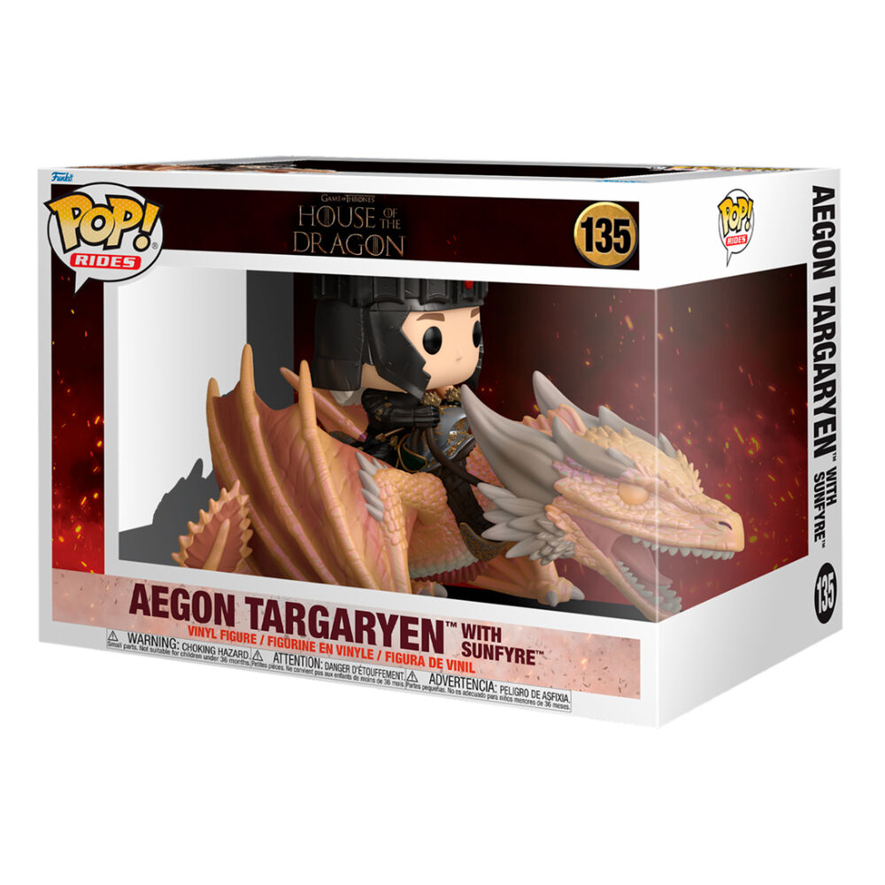 Figura POP Rides la Casa del Dragon Aegon Targaryen With Sunfyre
