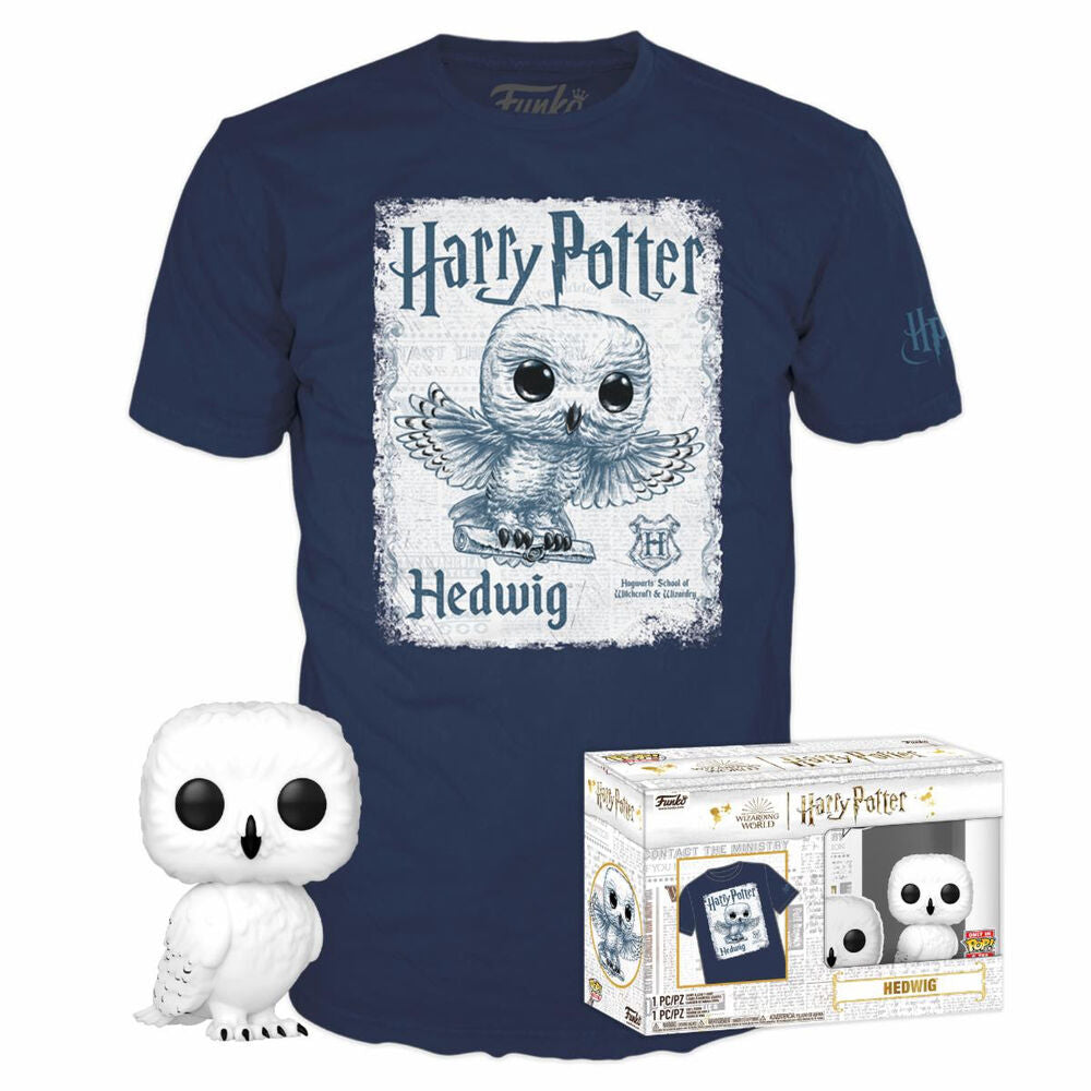 Set Figura POP Tee Harry Potter Hedwig Talla M Frikytopia