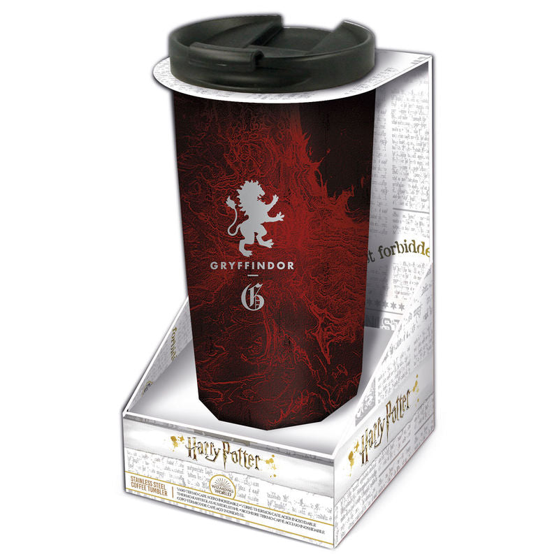 Vaso Cafe Acero Inoxidable Harry Potter Gryffindor 425ml