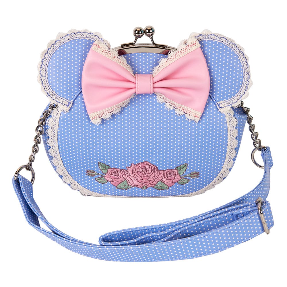 Disney by Loungefly Bandolera Minnie Floral and Lace Kisslock Frikytopia