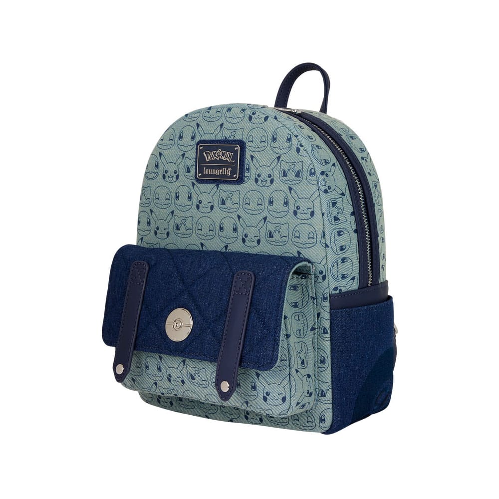 Pokemon By Loungefly Mochila Mini Faux Denim