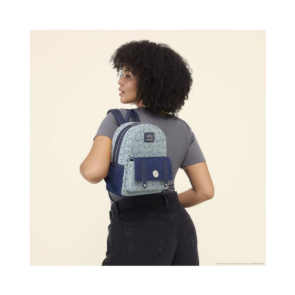 Pokemon By Loungefly Mochila Mini Faux Denim