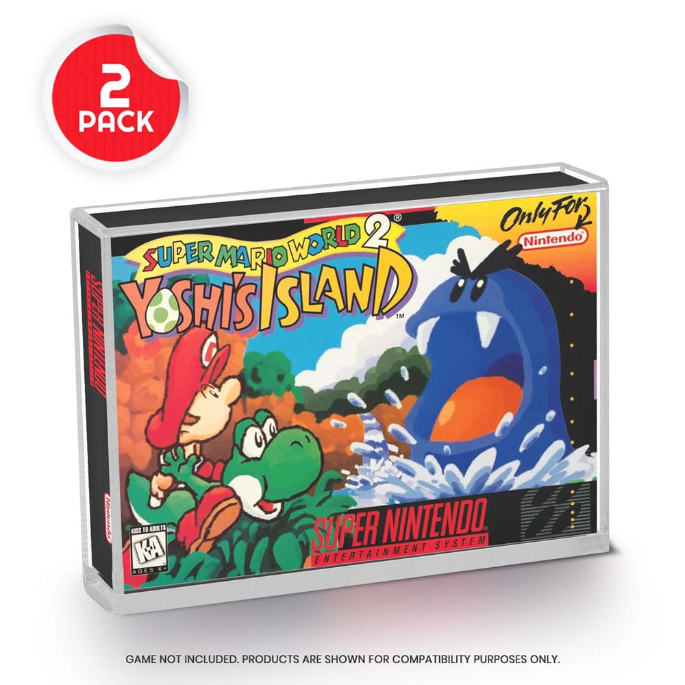 Caja de Acrílico Pack de 2 Protector para SNES/N64 Games