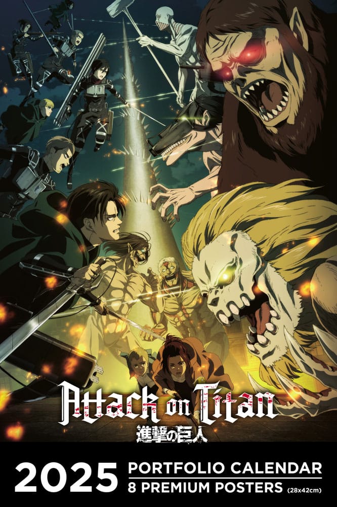Attack on Titan Portfolio Calendario 2025 *Edición Inglés* Frikytopia