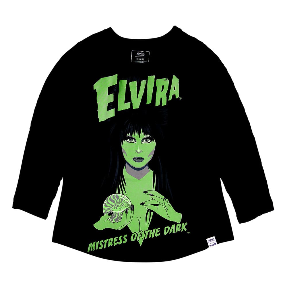Elivira By Loungefly Tee Camiseta Unisex Shirred Raglan Talla S