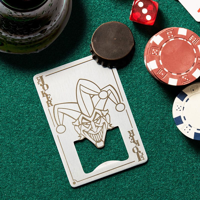 DC Comics Abrebotellas Joker Playing Card 8 cm