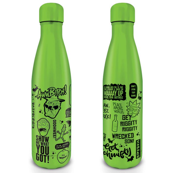 Rick y Morty Botella de Agua Quotes Frikytopia